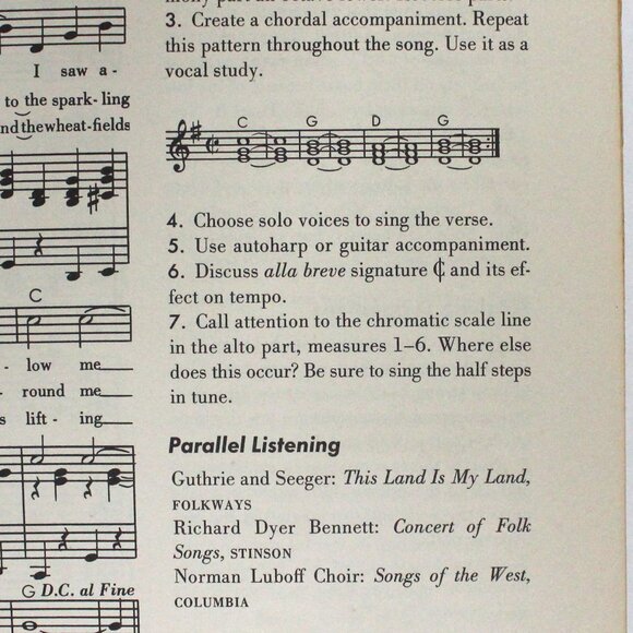 Vintage 1960 Music In Our Times Teacher's Edition Spiral Bound Book - Picture 6 of 16